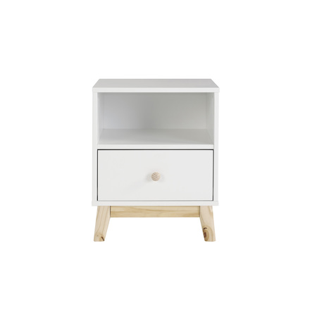 ALATERRE FURNITURE MOD 19 1/2"W One Drawer Nightstand AJMD0120WH